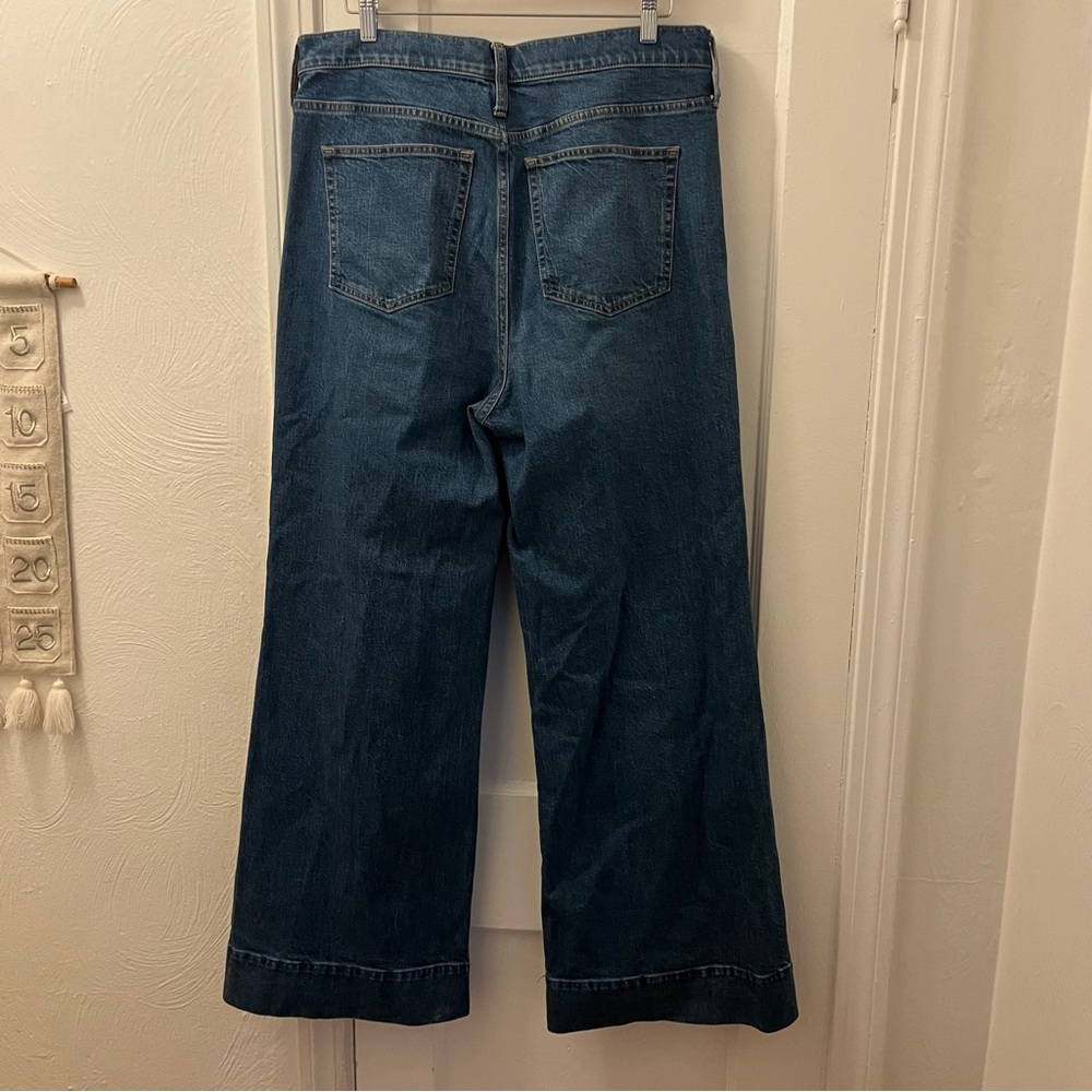 J. Crew Denim wide leg trouser in Wesly wash | size 32 - Picture 5 of 7